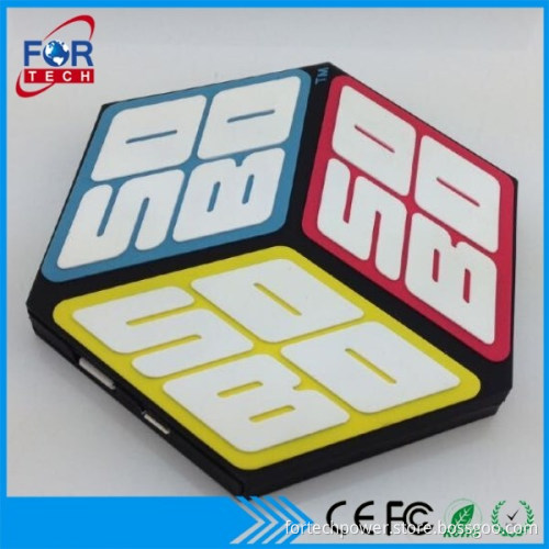 Custom Rubik PVC Power Bank 5000mAh for Mobile Phone, Logo Printing Shenzhen PVC Power Bank 5000mAh
